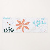 美しいエレガントみすぼらしい花と葉 | ヨガマット (正面(横))