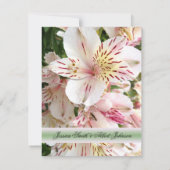 美しいエレガントアルストロエメリア結婚式招待状 招待状 (裏面)