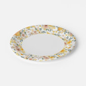 美しいエレガントイエローサンシャインフローラ ペーパープレート (アングル)
