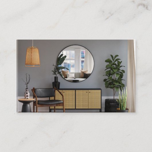 美しいエレガントインテリアデザイン鏡 名刺 (裏面)