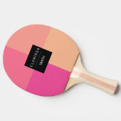 美しいエレガントカラフル幾何学的な組み合わせ 卓球ラケット (横)