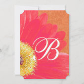 美しいエレガントガーベラデイジー結婚式招待状 招待状 (裏面)