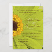 美しいエレガントガーベラデイジー結婚式招待状 招待状 (正面)