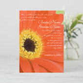 美しいエレガントガーベラデイジー結婚式招待状 招待状 (スタンド正面)