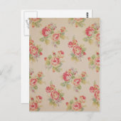 美しいエレガントガーリーヴィンテージ花柄 ポストカード (正面/裏面)