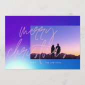 美しいエレガントクリスマスのグラデーション シーズンカード (正面)