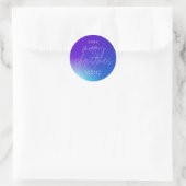 美しいエレガントクリスマスのグラデーション ラウンドシール (バッグ)