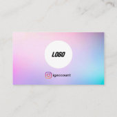 美しいエレガントサロンまぶしブローズロゴQRコード 名刺 (裏面)