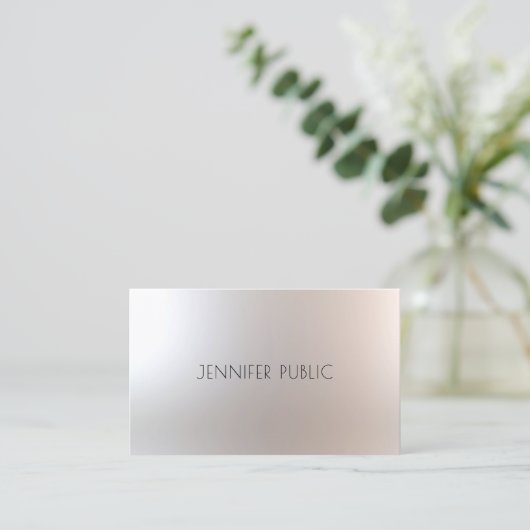 美しいエレガントサロンメイクアップアーティストグラマプレーン 名刺 (スタンド正面)