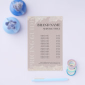 美しいエレガントサロン価格表ピンクフライヤー チラシ (シングル)