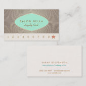 美しいエレガントサロン顧客ロイヤリティパンチカード ロイヤリティカード (正面/裏面)