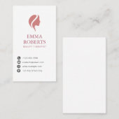 美しいエレガントセラピスト縦型名刺 名刺 (正面/裏面)