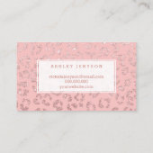 美しいエレガントタイポグラフィバラ金ゴールドピンク 名刺 (裏面)