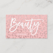 美しいエレガントタイポグラフィバラ金ゴールドピンク 名刺 (正面)