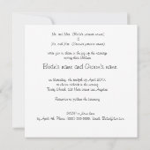 美しいエレガントダマスクの結婚式の招待状 招待状 (裏面)