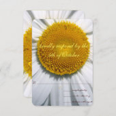 美しいエレガントデイジーウェディングRSVP 出欠カード (正面/裏面)