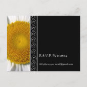 美しいエレガントデイジー結婚式招待状 インビテーションポストカード (裏面)