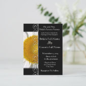 美しいエレガントデイジー結婚式招待状 インビテーションポストカード (スタンド正面)