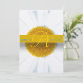 美しいエレガントデイジー結婚式招待状 招待状 (スタンド正面)