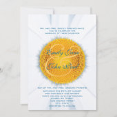 美しいエレガントデイジー結婚式招待状 招待状 (正面)