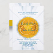 美しいエレガントデイジー結婚式招待状 招待状 (正面/裏面)