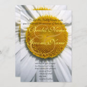 美しいエレガントデイジー結婚式招待状 招待状 (正面/裏面)