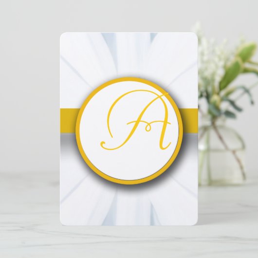 美しいエレガントデイジー結婚式招待状 招待状 (スタンド正面)