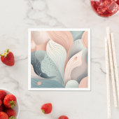 美しいエレガントパステル葉デザイン スタンダードカクテルナプキン (インサイチュ)