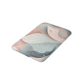 美しいエレガントパステル葉デザイン バスマット (アングル)