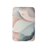 美しいエレガントパステル葉デザイン バスマット (正面縦)