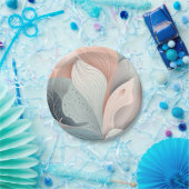 美しいエレガントパステル葉デザイン ペーパープレート (パーティー)