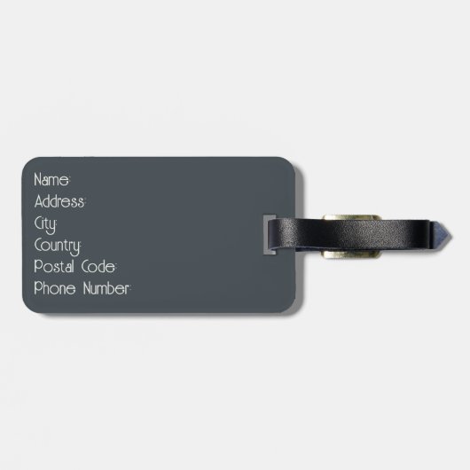 美しいエレガントパステル葉デザイン ラゲッジタグ (裏面横)