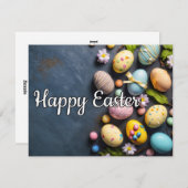 美しいエレガントフェスティバルイースターコラージュ シーズンカード (正面/裏面)