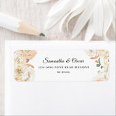 美しいエレガントフローラパステルフレーム ラベル (インサイチュ)