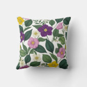 美しいエレガントフローラプリント春の花 クッション (裏面)