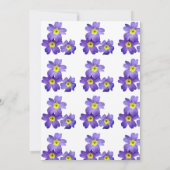 美しいエレガントフローラ結婚カード 招待状 (裏面)