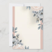 美しいエレガントフローラ結婚式招待状 招待状 (裏面)
