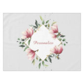 美しいエレガントフローラ縁ど パーソナライズされた テーブルクロス (正面(横))