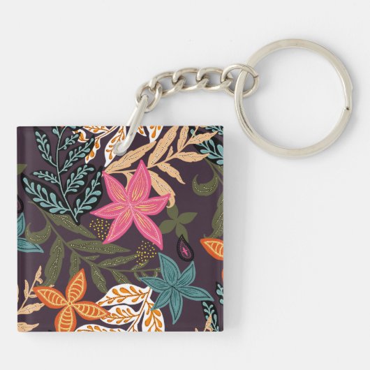 美しいエレガントフローラ キーホルダー (裏面)