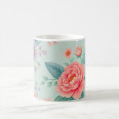 美しいエレガントフローラ コーヒーマグカップ (中央)