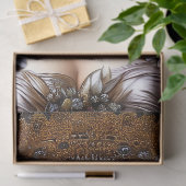 美しいエレガントプリンセスパープルバラデコパージュ 薄葉紙 (ギフト)