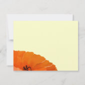 美しいエレガントポピー結婚式招待状 出欠カード (裏面)