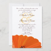 美しいエレガントポピー結婚式招待状 招待状 (正面)