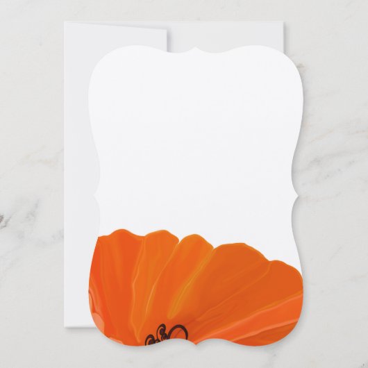 美しいエレガントポピー結婚式招待状 招待状 (裏面)