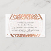 美しいエレガントマンダラロゴバラ金ゴールドアポイントメント 予約カード (裏面)