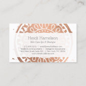 美しいエレガントマンダラロゴバラ金ゴールドアポイントメント 予約カード (裏面)