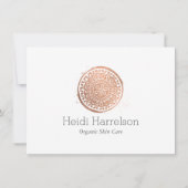 美しいエレガントマンダラロゴバラ金ゴールドギフトカード (裏面)