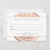 美しいエレガントマンダラロゴバラ金ゴールドギフトカード (正面)