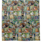 美しいエレガントルノアール絵画 シャワーカーテン (正面)