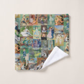 美しいエレガントルノアール絵画 バスタオルセット (ウォッシュタオル)